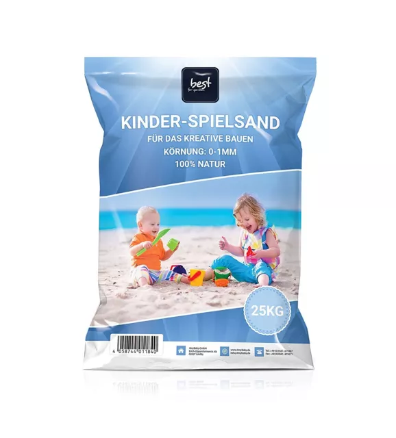 Best For Garden 25kg TÜV geprüfter Spielsand Quarzsand für Sandkasten Dekosand