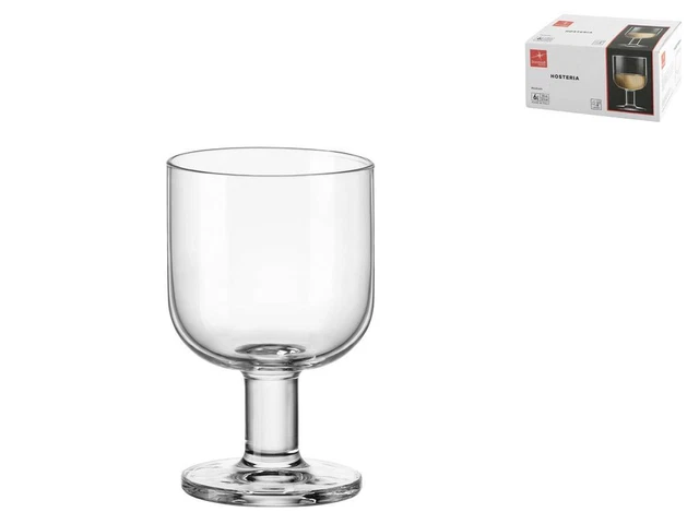 Bormioli Rocco Hosteria, Confezione 6 Calici Medium, Vetro Trasparente