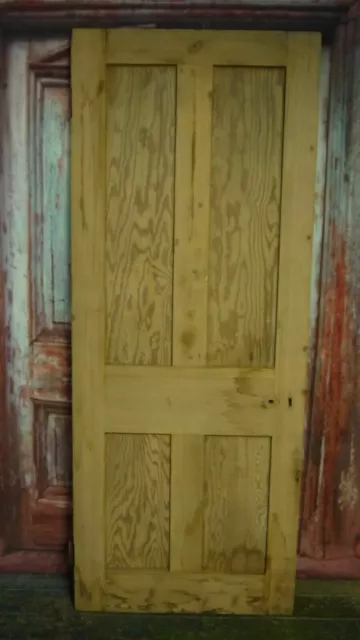 S26 (29 3/4 x 74 3/4) Old Short Original Victorian Period Reclaimed Pine Door