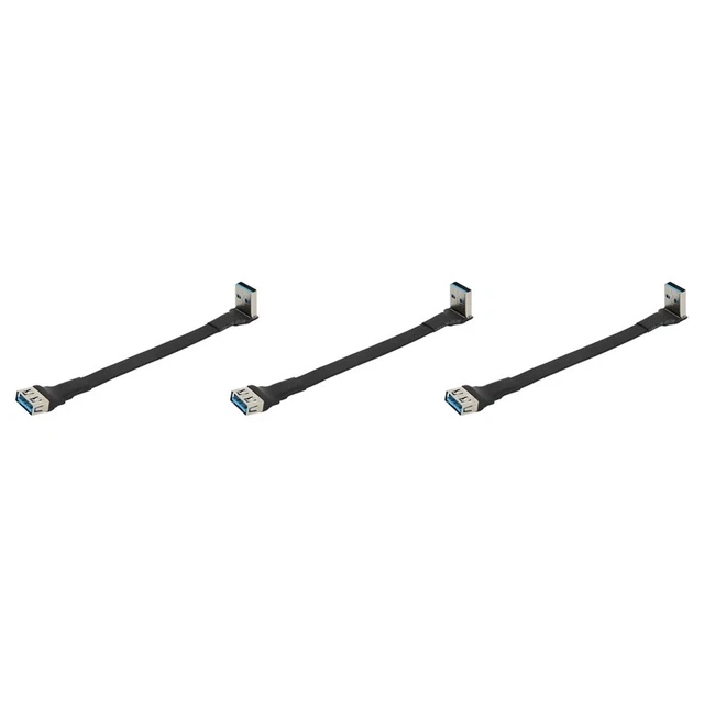 3X USB 3.0 Kabel Flaches USB Verlängerungs Kabel Stecker Buchse Daten Kabel S6T2