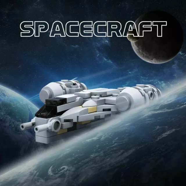 Mini StarShip Spaceship Model Building Blocks Space MOC Bricks Toys Collection