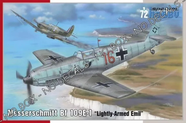Messerschmitt Bf 109E-1 "Lightly Armed Emil" 1/72 Special Hobby-No Box No Decals