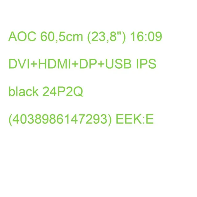 AOC 60,5cm (23,8") 16:09 DVI+HDMI+DP+USB IPS black 24P2Q (4038986147293) EEK:E