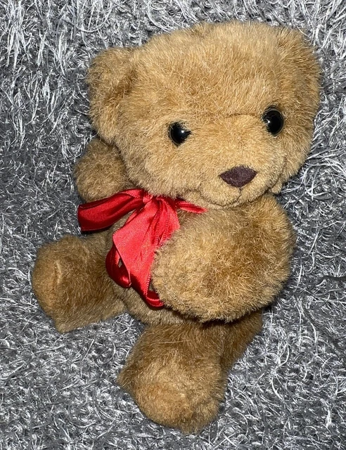 VINTAGE GOLDEN BEAR Brown Teddy Bear Jointed Soft Toy Plush £4.99 ...