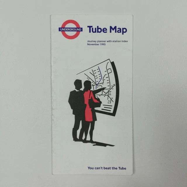 NOVEMBER 1995 LONDON Underground Tube Map Journey Planner Folded