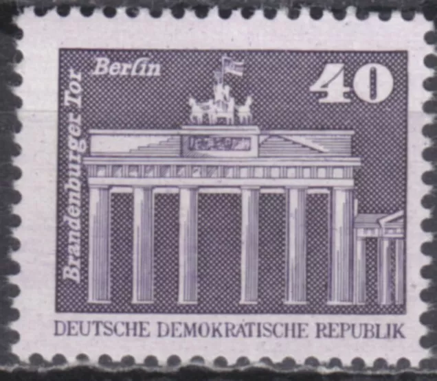 DDR Mi.-Nr. 2541 postfrisch 40 Pf. Kleinformat Aufbau Brandenburger Tor