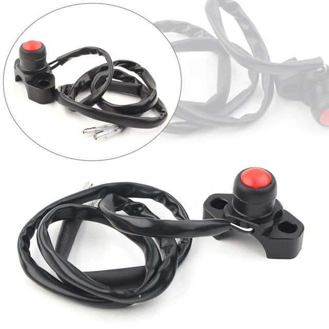 CNC Engine Stop Start Kill Switch Button For Most Dirt Bike Quad ATV Black