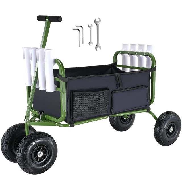 VEVOR Chariot de Courses Pliable, capacité de Charge maximale de 29,9 kg, Chariot d'épicerie avec Roues pivotantes à roulettes, Panier à Linge Pliable, Chariot à Linge Compact, léger et Pliable pour