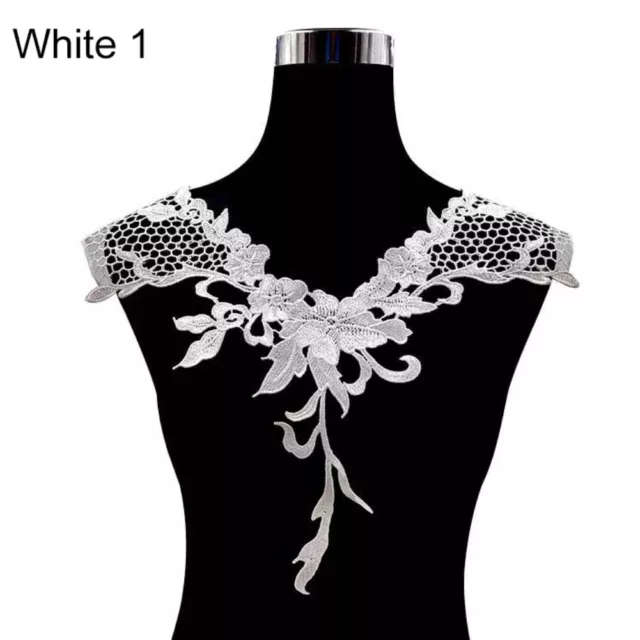 DIY Floral Lace Neckline Neck Collar Trim Dress Clothes Sewing Applique Decor 15