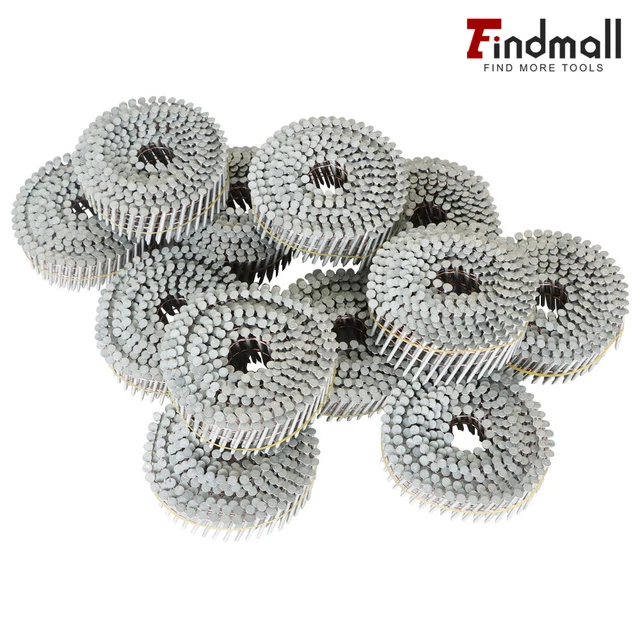 Findmall 3600 Pack 1-1/2Inch x 0.092Inch 15 Degree Full Round Head Siding Nails