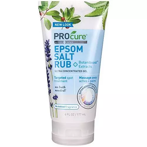 ProCure Epsom Salt Rub Treatment Gel with Aloe Vera Fragrance Free 6Oz Pack of 2