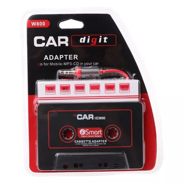 3.5mm Auto AUX Tape Cassette Adapter Converter For Car MP3 Player Durable