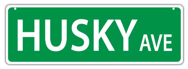 Plastic Street Signs: HUSKY AVENUE | Dogs, Gifts, Decorations