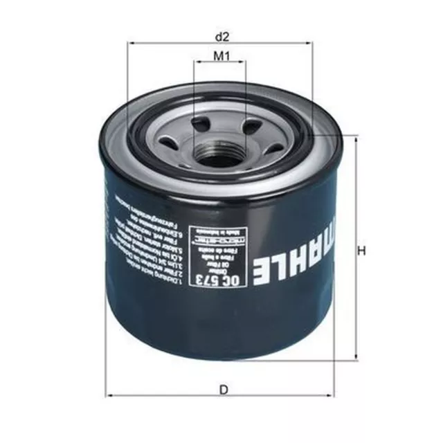 MAHLE Motorbike Oil Filter OC573 for Suzuki Motorcycles - OE Matching Quality