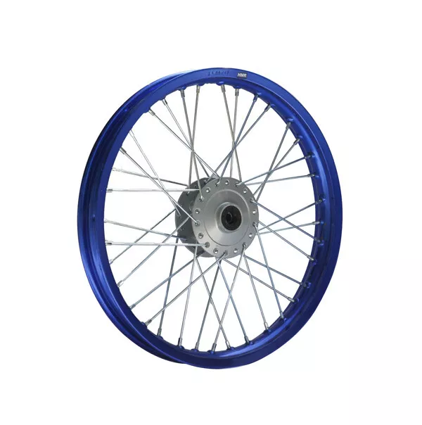 HMParts Pit Bike Dirt Moto Cross Cerchio Alluminio Anodizzato 17 Pollici Ant Blu