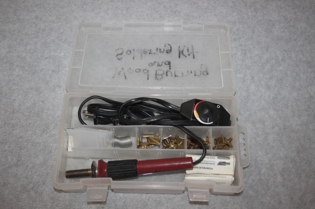 Walnut Hollow 25w Wood Burning Soldering Iron Kit w Box +Extras