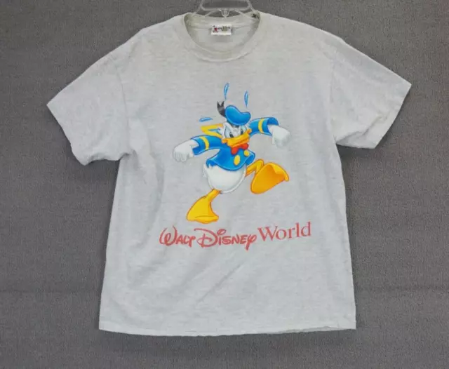 Vintage Donald Duck Mickey Mouse Disney Single Stitched Shirt - Mens Large