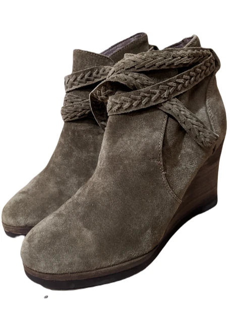 💕 Comptoir des Cotonniers 36  💕 chaussures beiges low boots bottines cuir daim