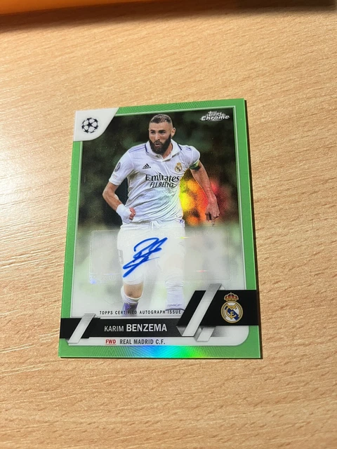 2022-23 TOPPS CHROME Autograph Neon Green Karim Benzema Auto /99 
