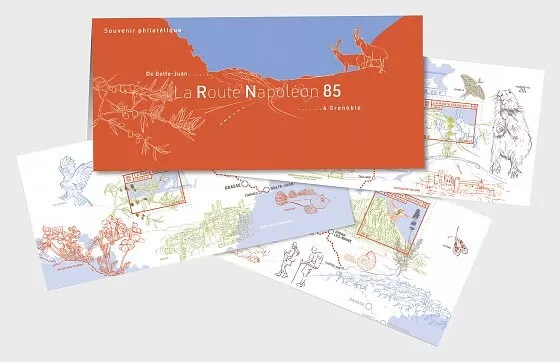 FRANCE 2023 RN85 La Route Napoleon - Philatelic Souvenir 3 sheets MNH