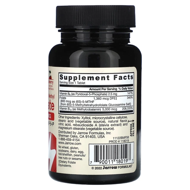 JARROW FORMULAS VEGAN Methyl B-12 & Methyl Folate Chewables, Free P&P £ ...