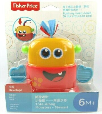 Fisher Jouet pour Bébé Fisher Price Tote-Along Monsters Stewart Neuf New Sealed 