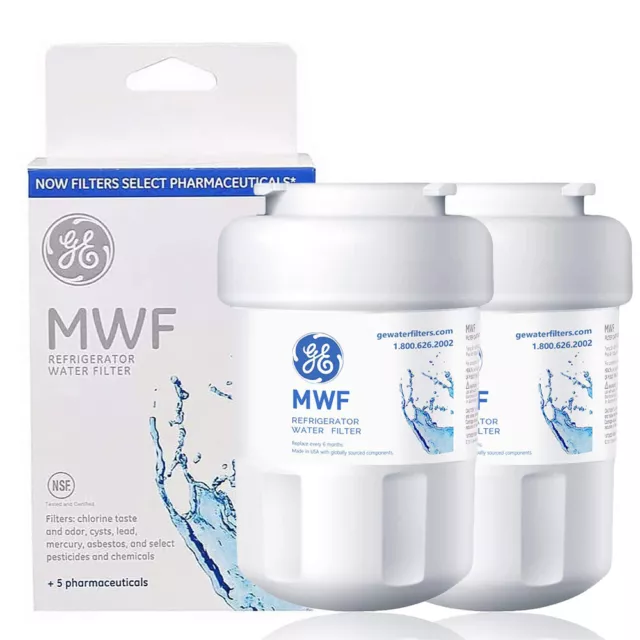 New 2 packs GE mwf refrigerator water filter compatible with General Electric