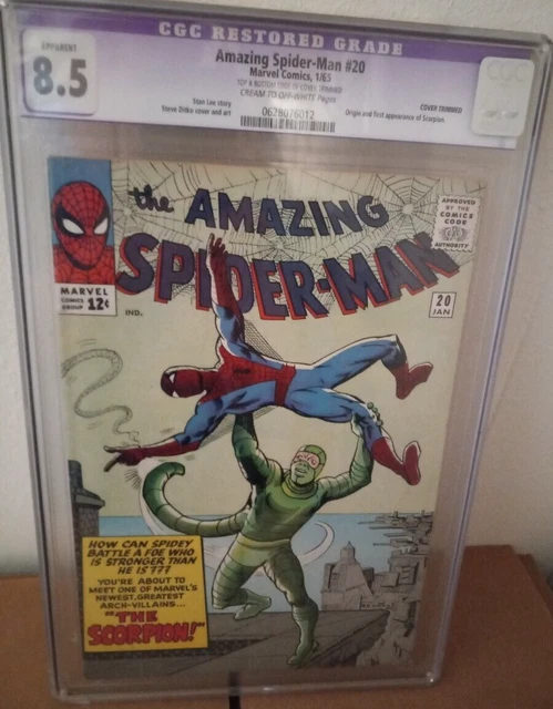 1965, AMAZING SPIDERMAN, #20, CGC 8.5, Scorpion, Origin and 1st Appearance