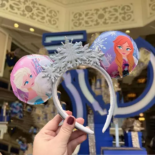 Loungefly Anna Elsa Disney Parks Minnie Ears Frozen Snowflake Exclusive Headband