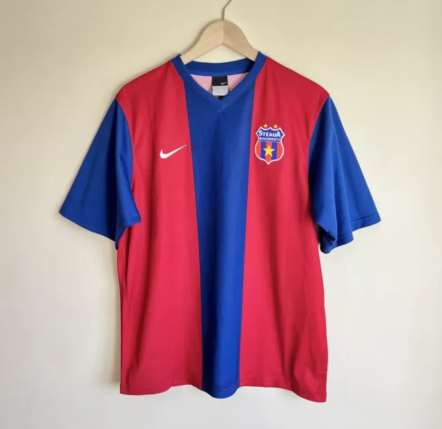 CSA STEAUA BUCURESTI 2004-05 HOME SHIRT NIKE JERSEY SOCCER SIZE L/XL