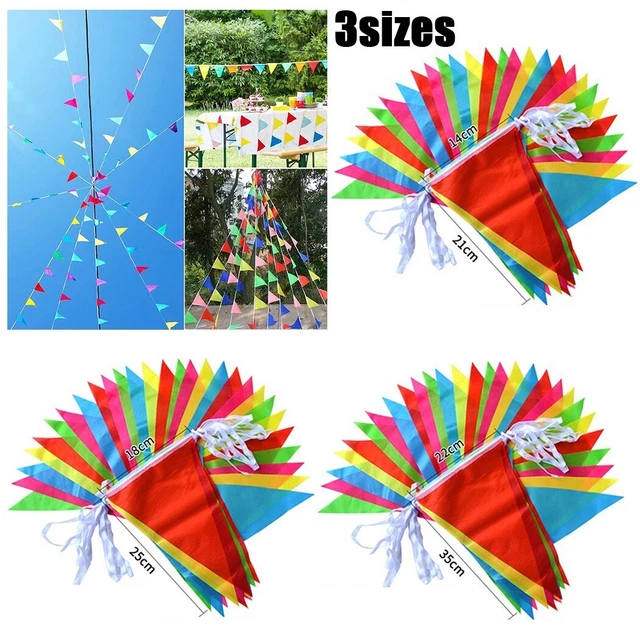 Bandera Multicolor Fiesta Bunting Evento Hogar Jardín/Decoración Cuerda Bandera