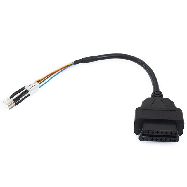 16 PIN OBD OBD2 Female K Line CAN Line Jumper Tester Connector Car ...