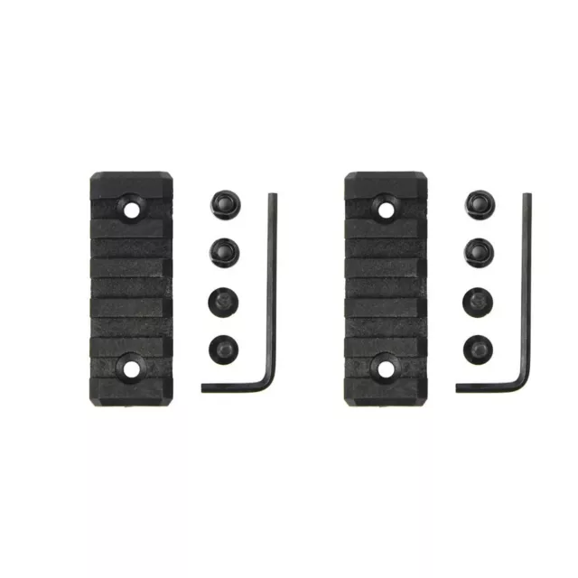 2 PCS Keymod 5 Slot Picatinny Weaver Rail Section - Polymer 2 inch