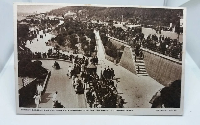 Vintage  Postcard Playground At  Western Esplanade Southend On Sea Essex Unused