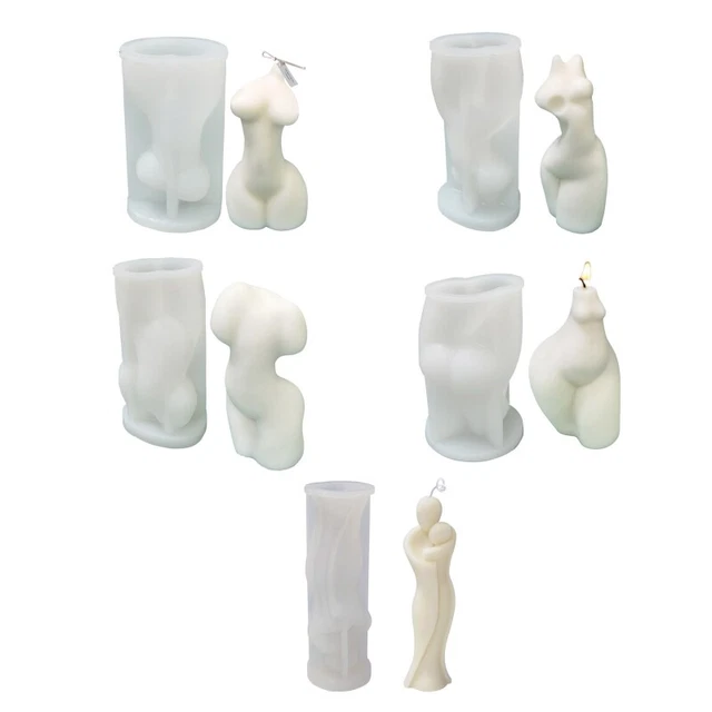 Candela corpo umano astratto donna cristallo UV resina epossidica stampo fai da te silicone