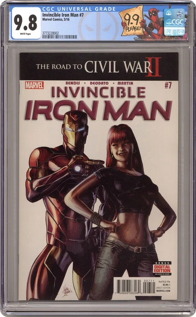 Invincible Iron Man #7A Deodato CGC 9.8 2016 3773228002 1st cameo Riri Williams