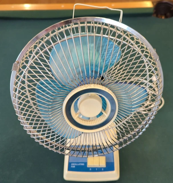 VINTAGE SUPERLECTRIC OSCILLATING Fan 9” 9782 2 Speed Personal Breeze
