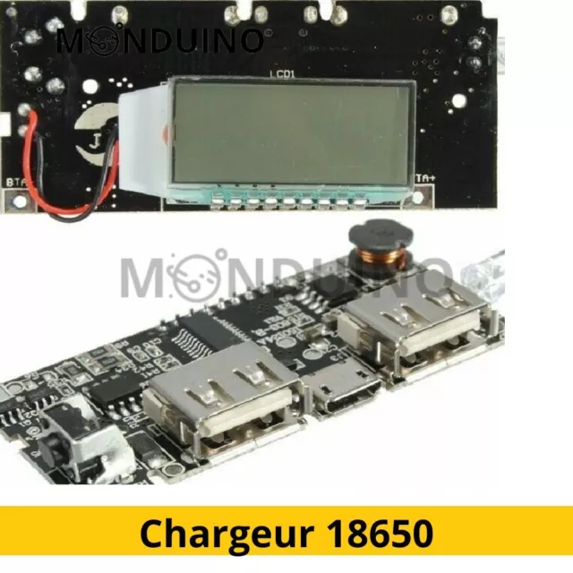 Chargeur de batterie 18650 USB 5V 1A et 2.1A Mobile Power Bank 18650 PCB