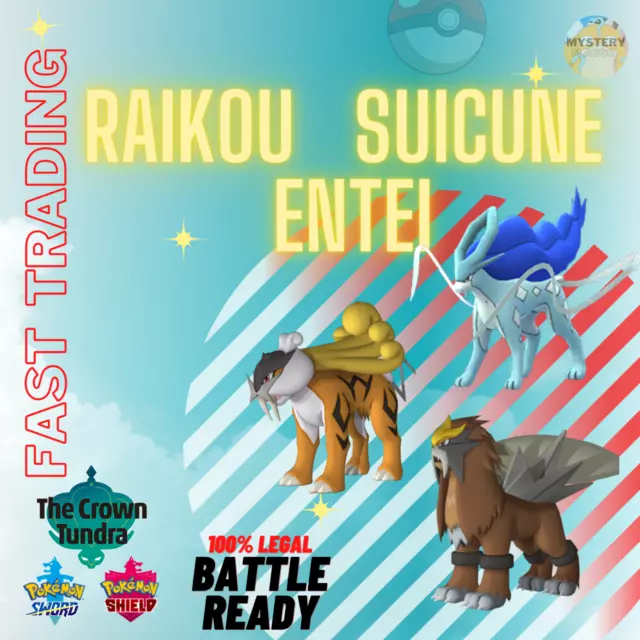 SUICUNE ENTEI RAIKOU Ultra Shiny 6IV Pack // Pokemon Sword and