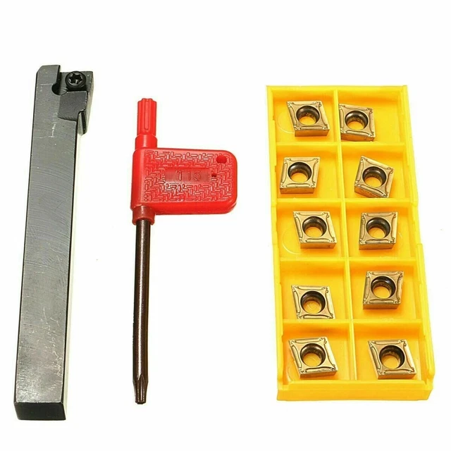 Porte-outil Tournage Externe Pour Tour CNC - Main Gauche - Avec Insert DCMT070204 - Dimensions 12x100 Mm - 8