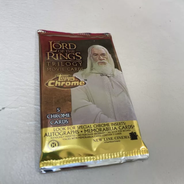 Topps Chrome The Lord Of The Rings Trilogy Movie Cards x1 Sealed Pack