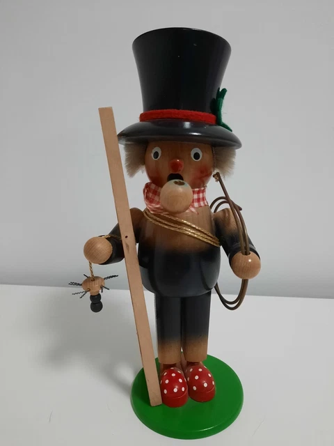 Erzgebirge alter Steinbach Räuchermännchen Schornsteinfeger 23 cm hoch