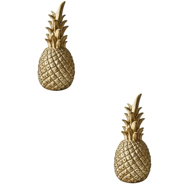 2 Pieces Pineapple Figurines Home Decor Cabinet Decor Decorations