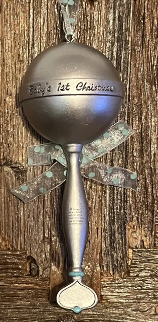 NEW Disney Mickey Mouse Baby 1st Christmas Rattle Sketchbook Ornament  Rattle👶 4