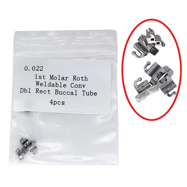 Air-Flow Dental Kit Di 20 Tubi Buccali Ortodontici Roth - Per Primo Molare, Legabili Non Convertibili - Per Dentisti O Studi Ricambi Ortodontici Legabili - Foto 7