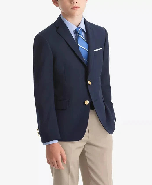 Lauren Ralph Lauren Little Boys Size 7 Navy Blue Sport Coat Blazer EUC