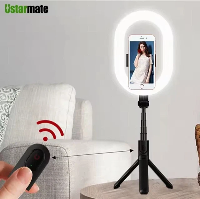 Luce Anello LED 10 Pollici Per Selfie - Con Treppiede E Telecomando Per Trucco E Video - Foto 11