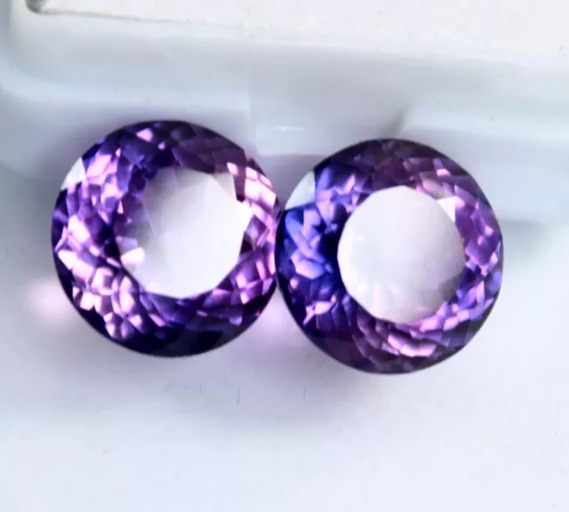 10 carats extrêmement rare tanzanite naturelle violette ronde certifiée...