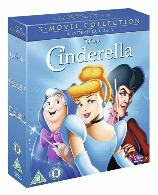 Cinderella Trilogy Collection 1 3 (Blu-ray, 3 Discs, Disney, Region Free) *NEW*