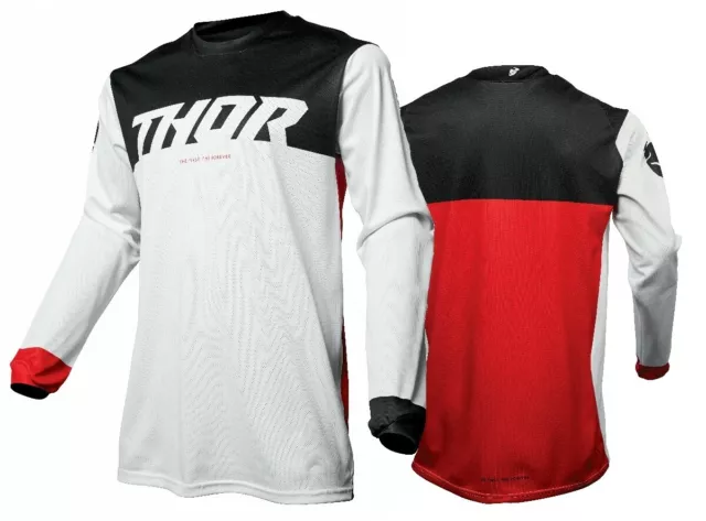 Thor Pulse Air Factor Motocross MX Offroad Renntrikot rot weiß Erwachsene 2